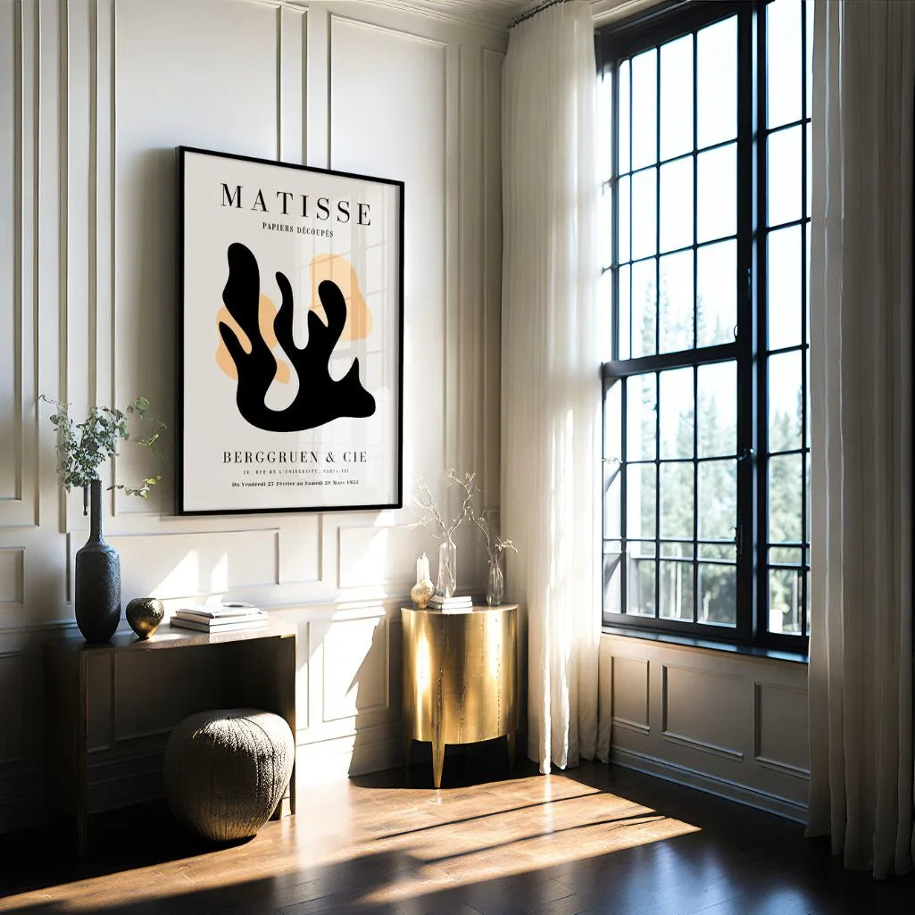 Henri Matisse Forma Negro Naranja Póster