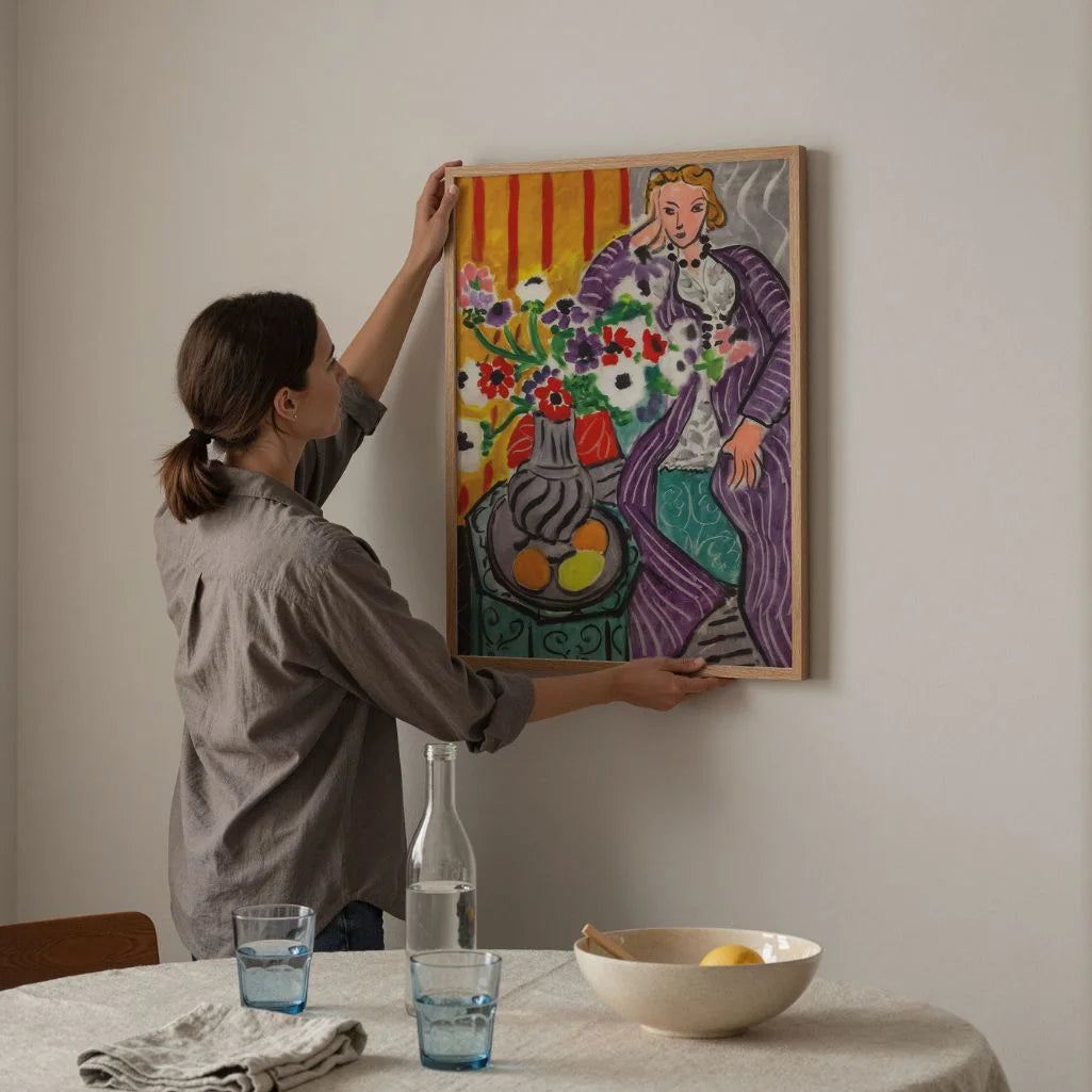 Henri Matisse Póster – Bata violeta y anémonas