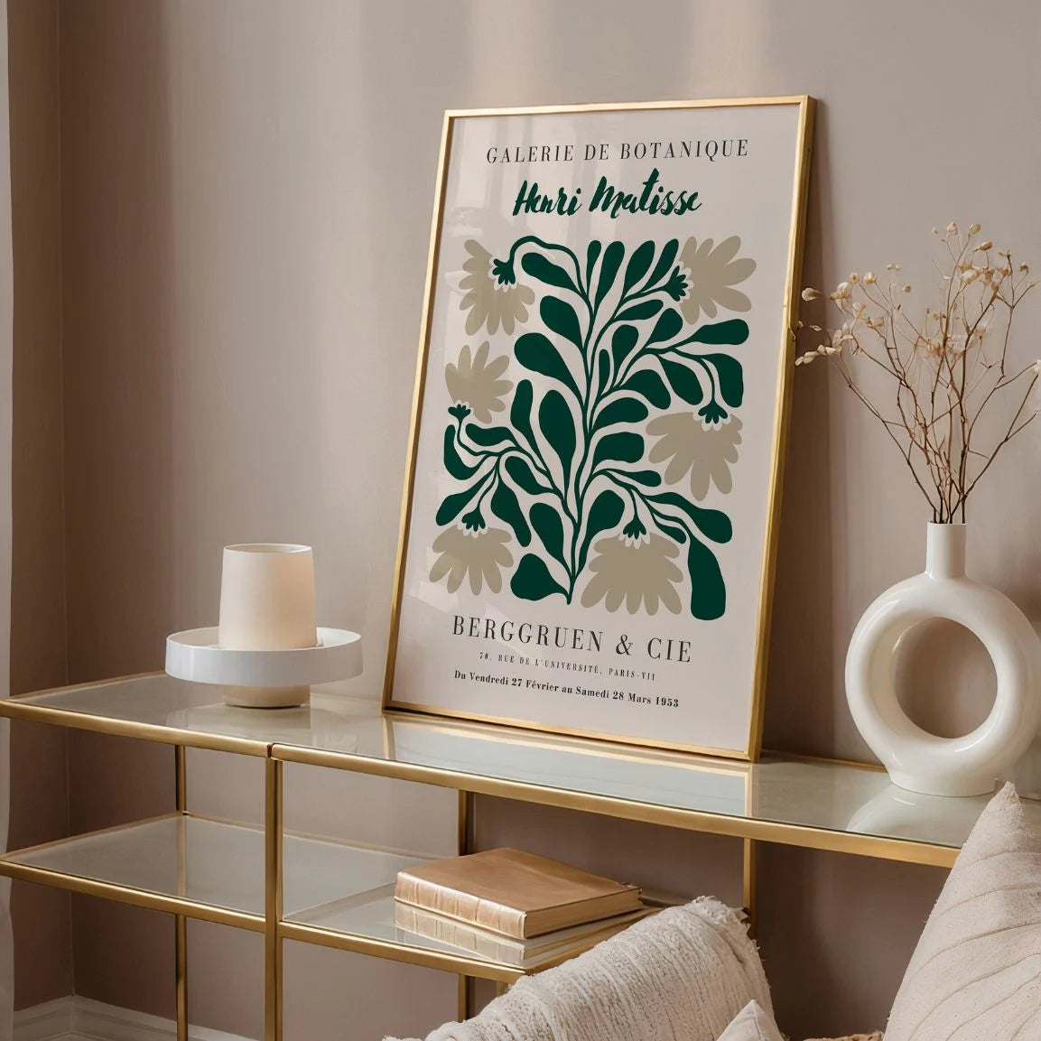 Matisse Hojas Beige Póster