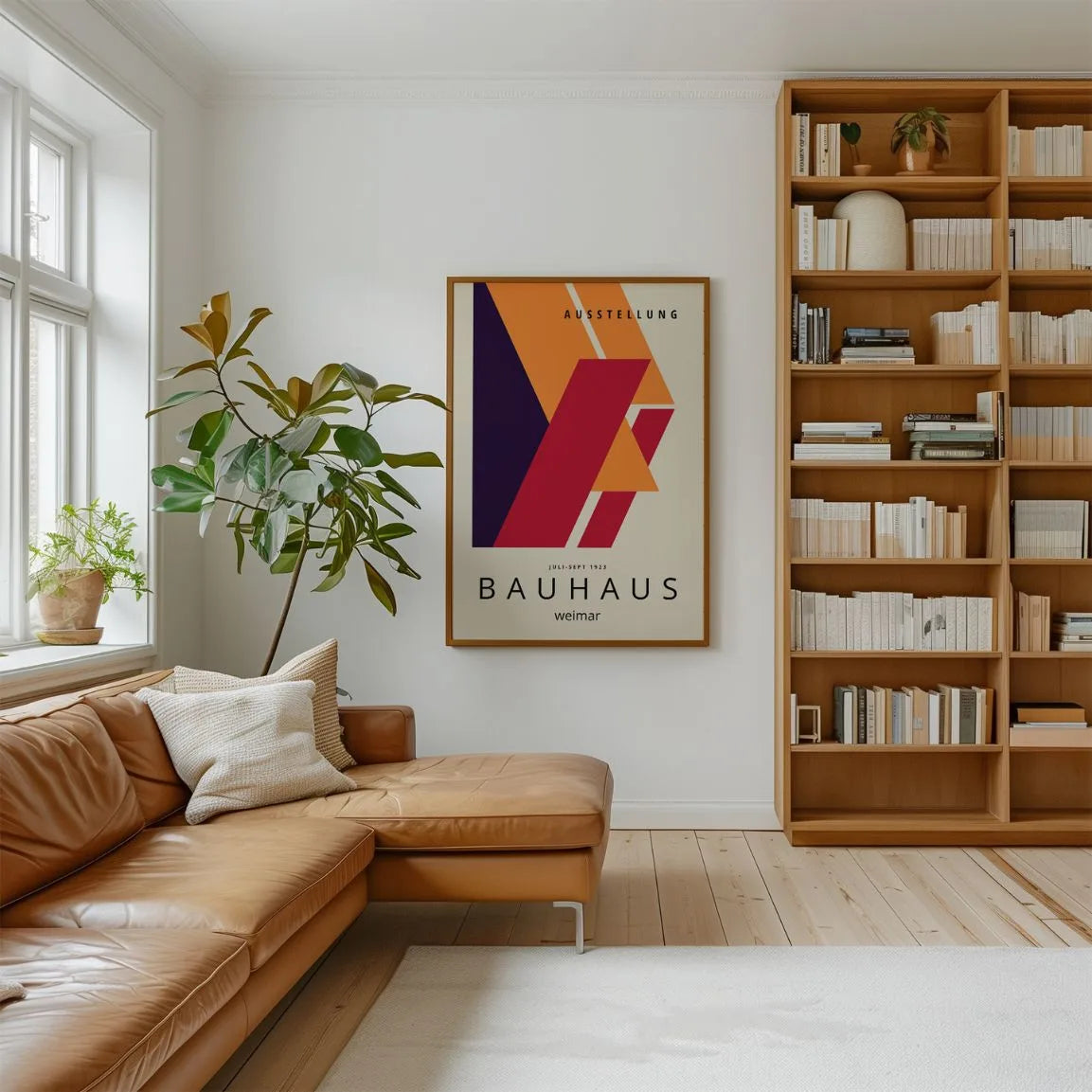 Bauhaus Rojo Profundidad Póster