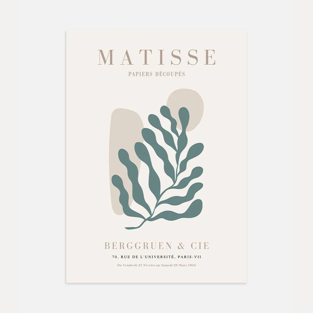 Henri Matisse Motivo Orgánico Verde Póster