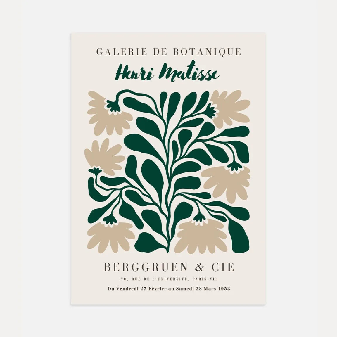 Matisse Hojas Beige Póster