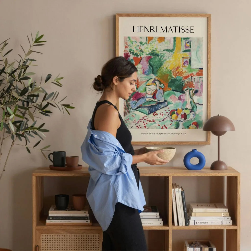 Henri Matisse Póster – Chica leyendo en interior