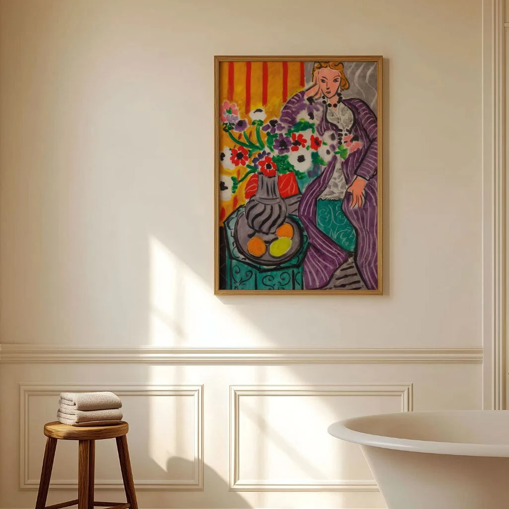 Henri Matisse Póster – Bata violeta y anémonas