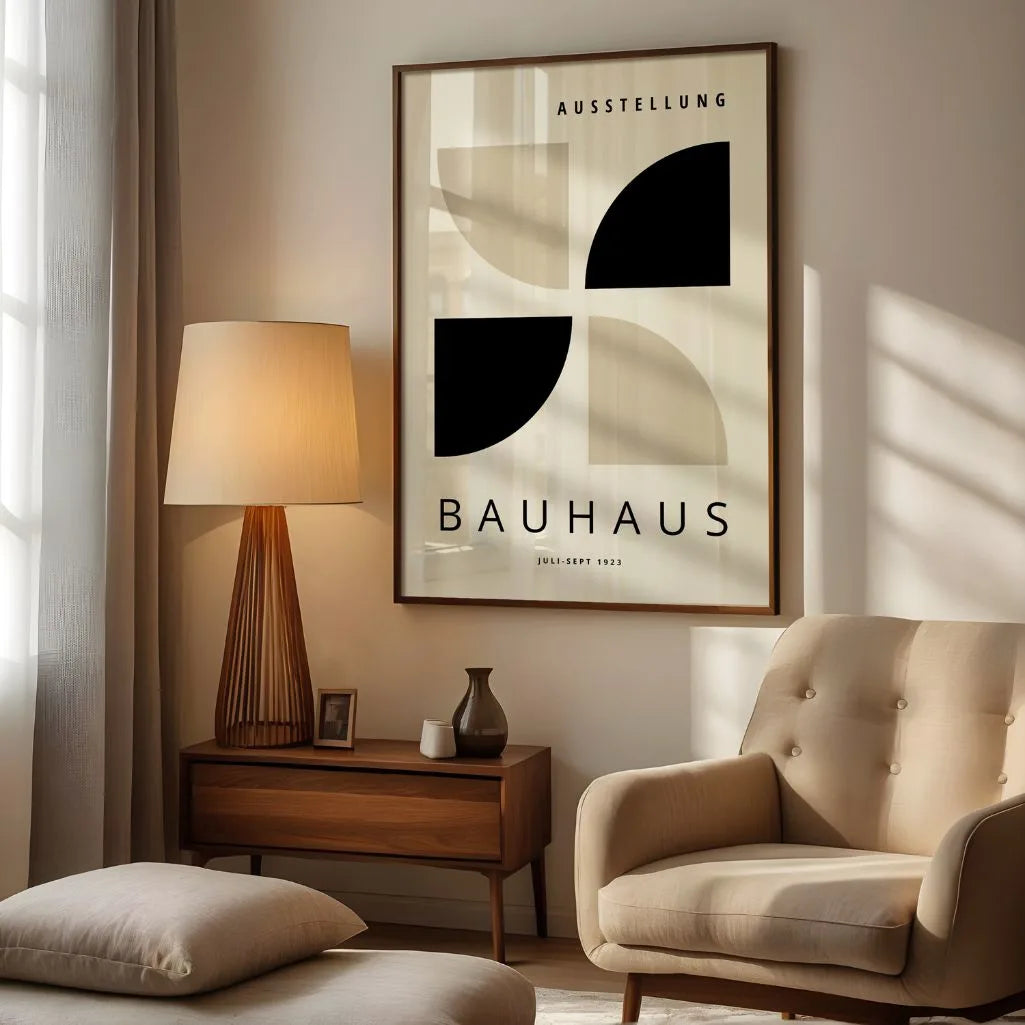 Bauhaus Negro Beige Póster
