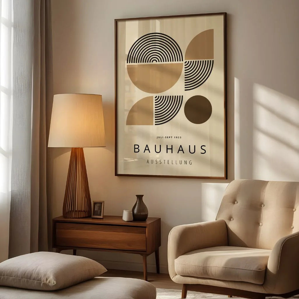 Bauhaus Mitades Geométricas Póster