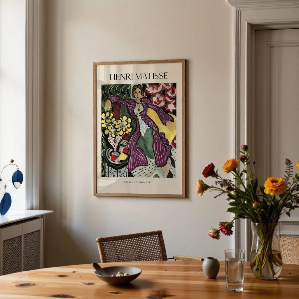 Henri Matisse Póster – Mujer con abrigo violeta