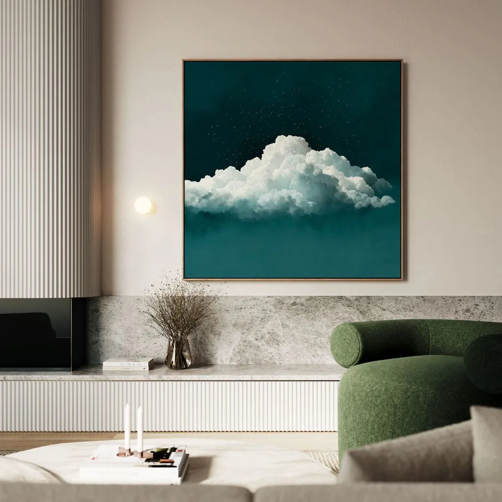 Lienzo enmarcado – Cielo verde