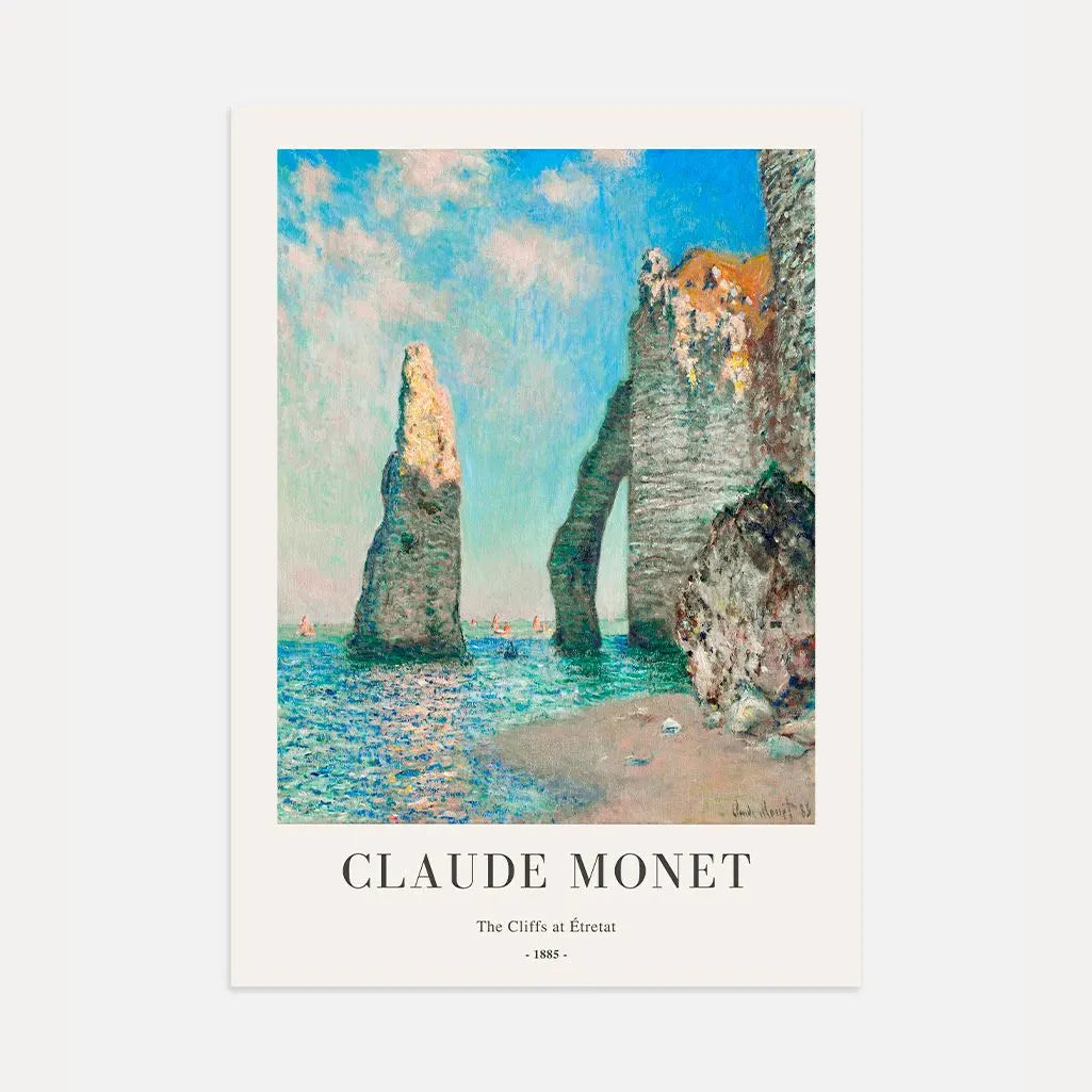 Póster Claude Monet – Acantilados de Étretat