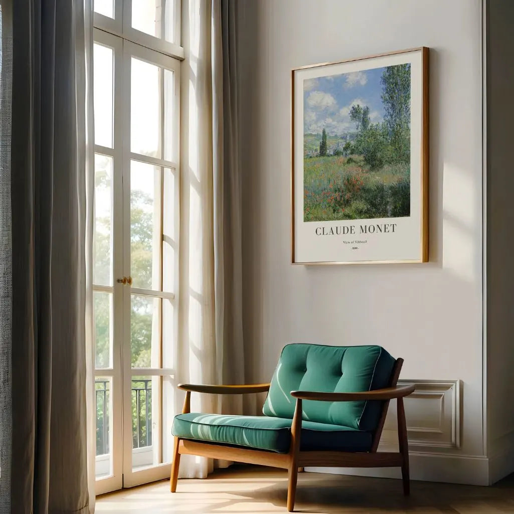 Claude Monet – Vista de Vétheuil Póster