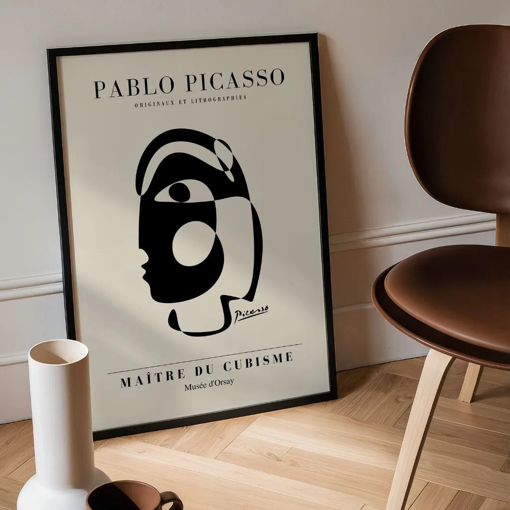 Póster inspirado en Pablo Picasso – Rostro de la geometría