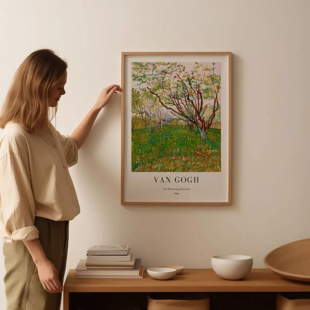 Vincent van Gogh – Huerto en flor Póster