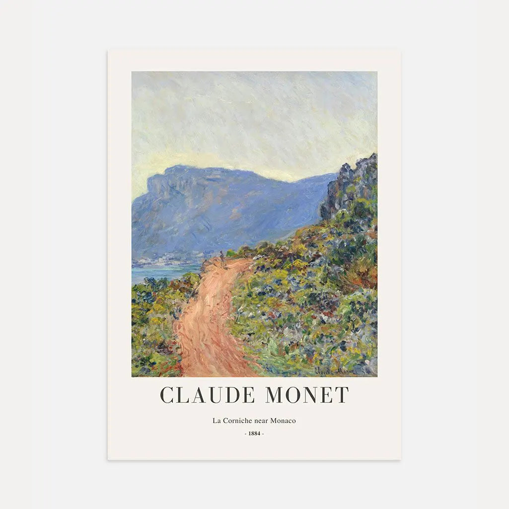 Claude Monet – La Corniche cerca de Mónaco (1884) Póster