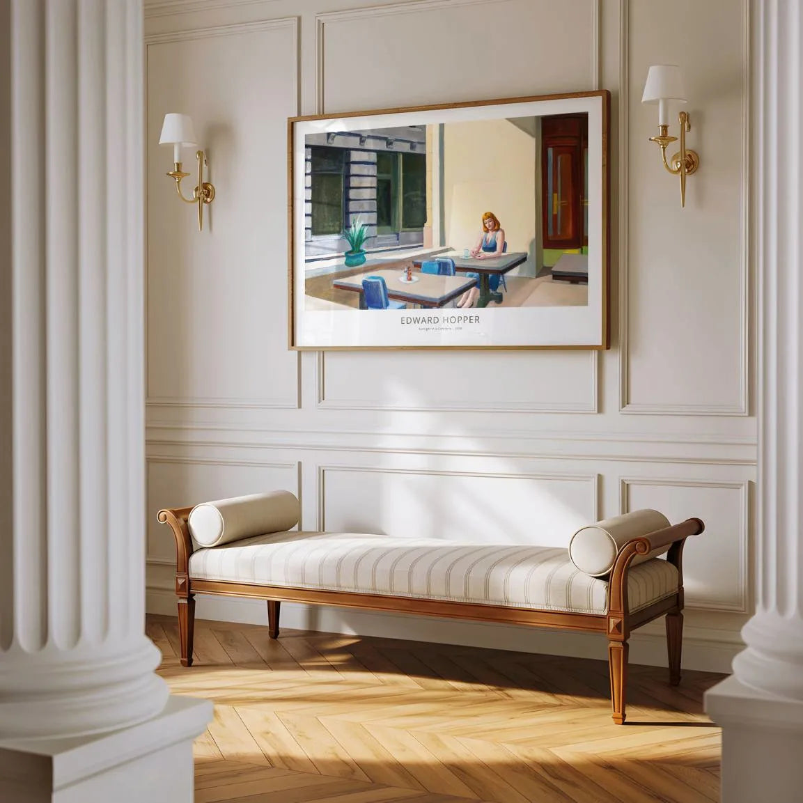 Póster Edward Hopper – Luz del sol en una cafetería