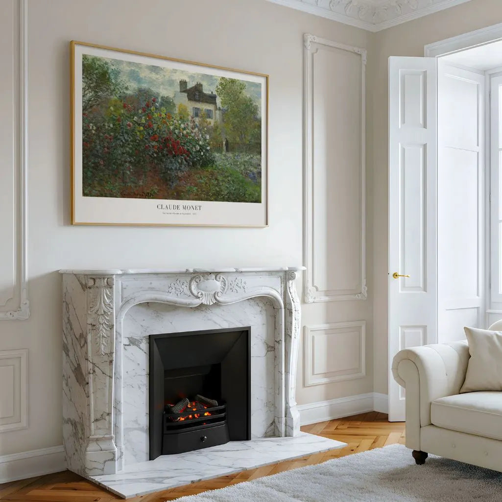 Póster Claude Monet – El jardín del artista en Argenteuil
