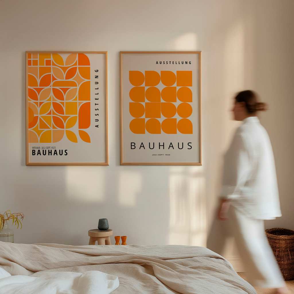 Bauhaus Naranja – Set de 2 pósteres