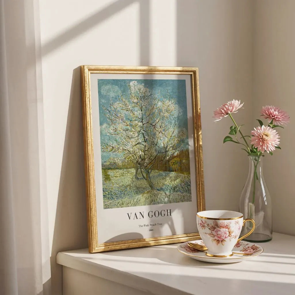 Póster Vincent van Gogh – El Melocotonero rosa