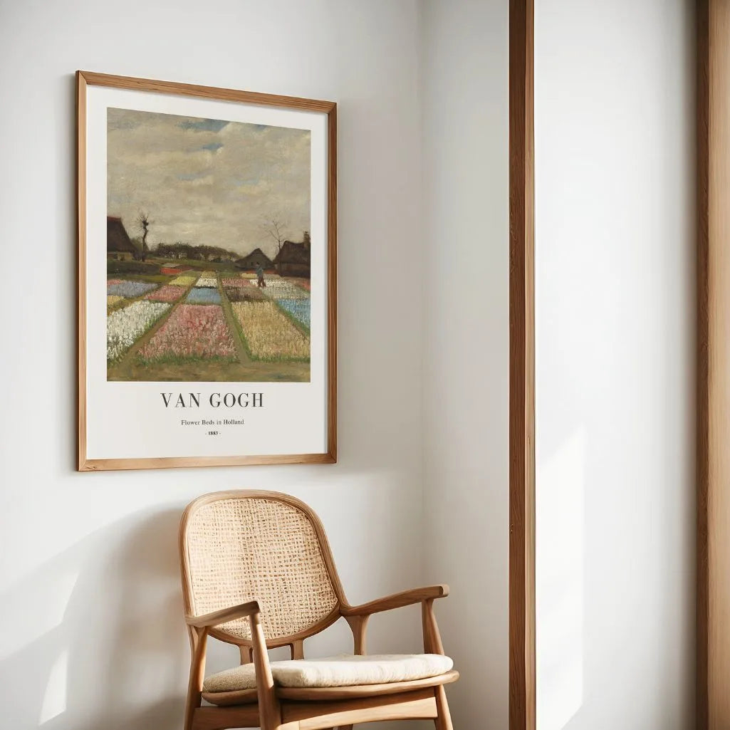 Póster Vincent van Gogh – Parterres de flores en Holanda