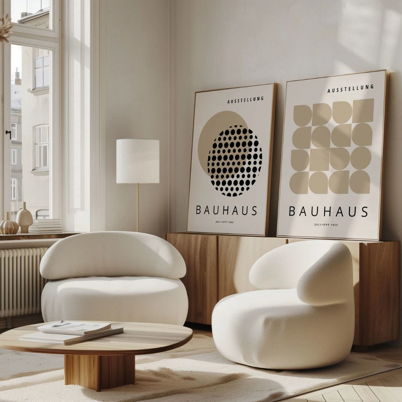 Bauhaus Beige natural – Set de 2 pósteres