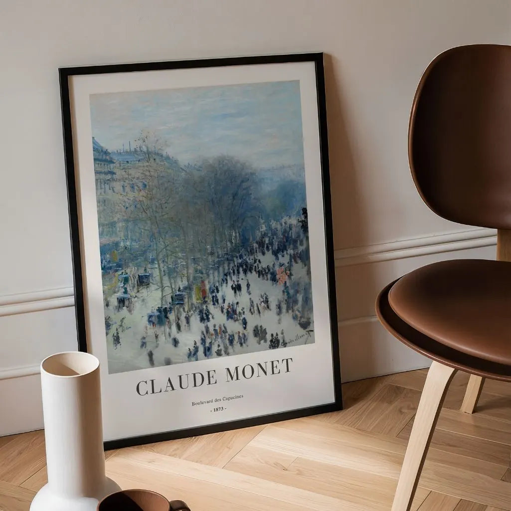 Claude Monet – Bulevar de los Capuchinos (1873) Póster