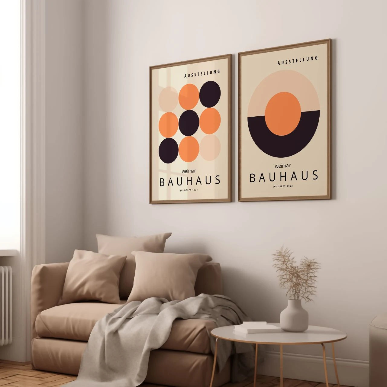 Bauhaus Weimar Naranja y negro – Set de 2 pósteres