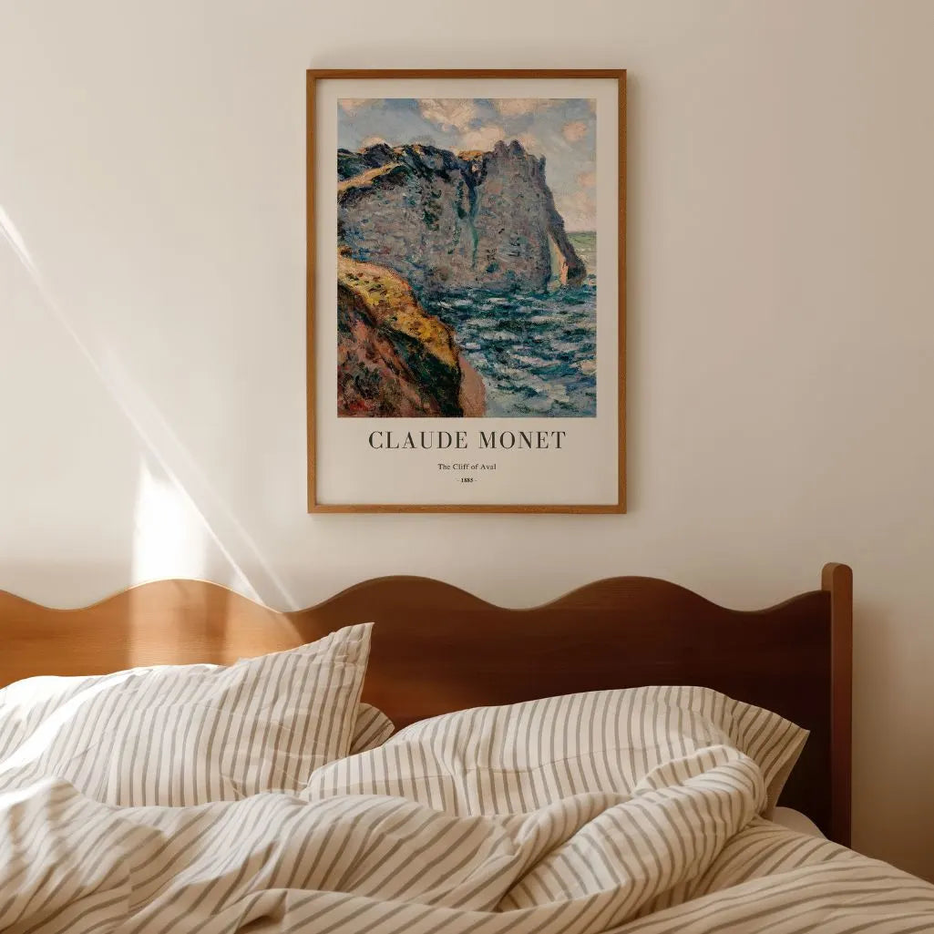 Claude Monet – El acantilado de Aval, Étretat Póster