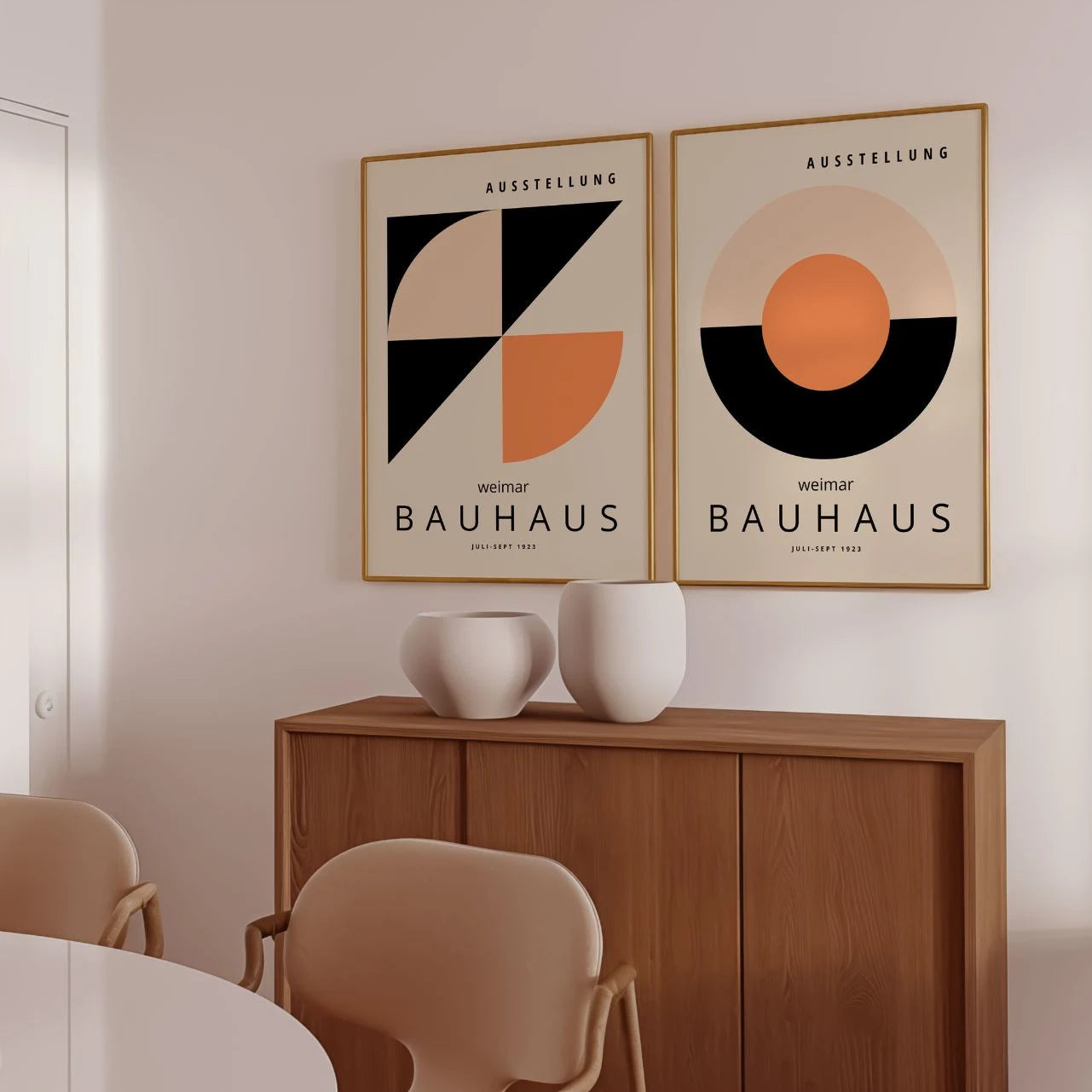 Bauhaus Terracota – Set de 2 pósteres
