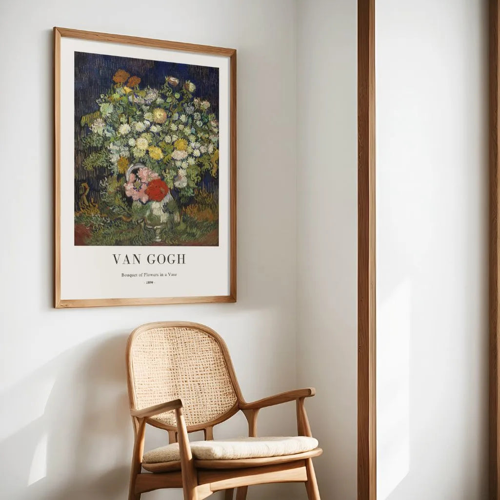 Vincent van Gogh – Ramo de flores en un jarrón Póster
