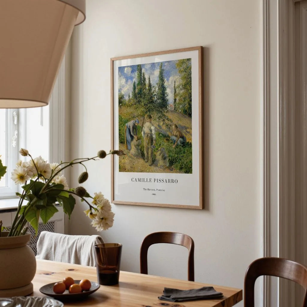 Camille Pissarro – La cosecha, Pontoise Póster