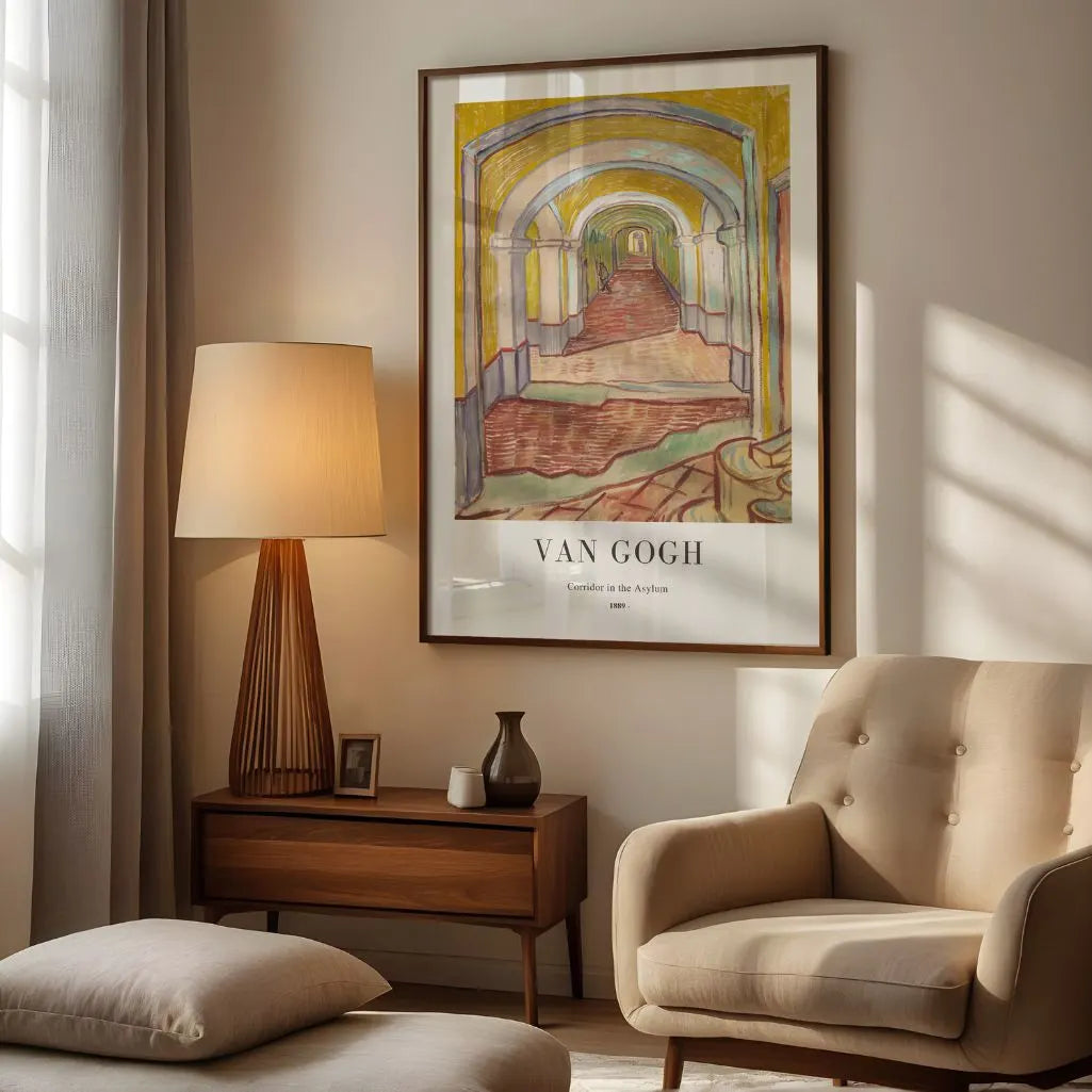Vincent van Gogh – Pasillo del asilo Póster