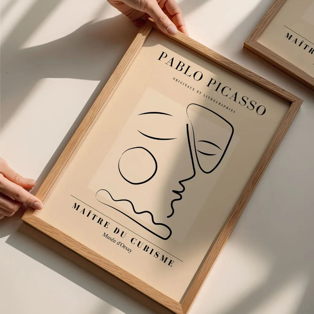 Póster inspirado en Pablo Picasso – Perfil pensativo