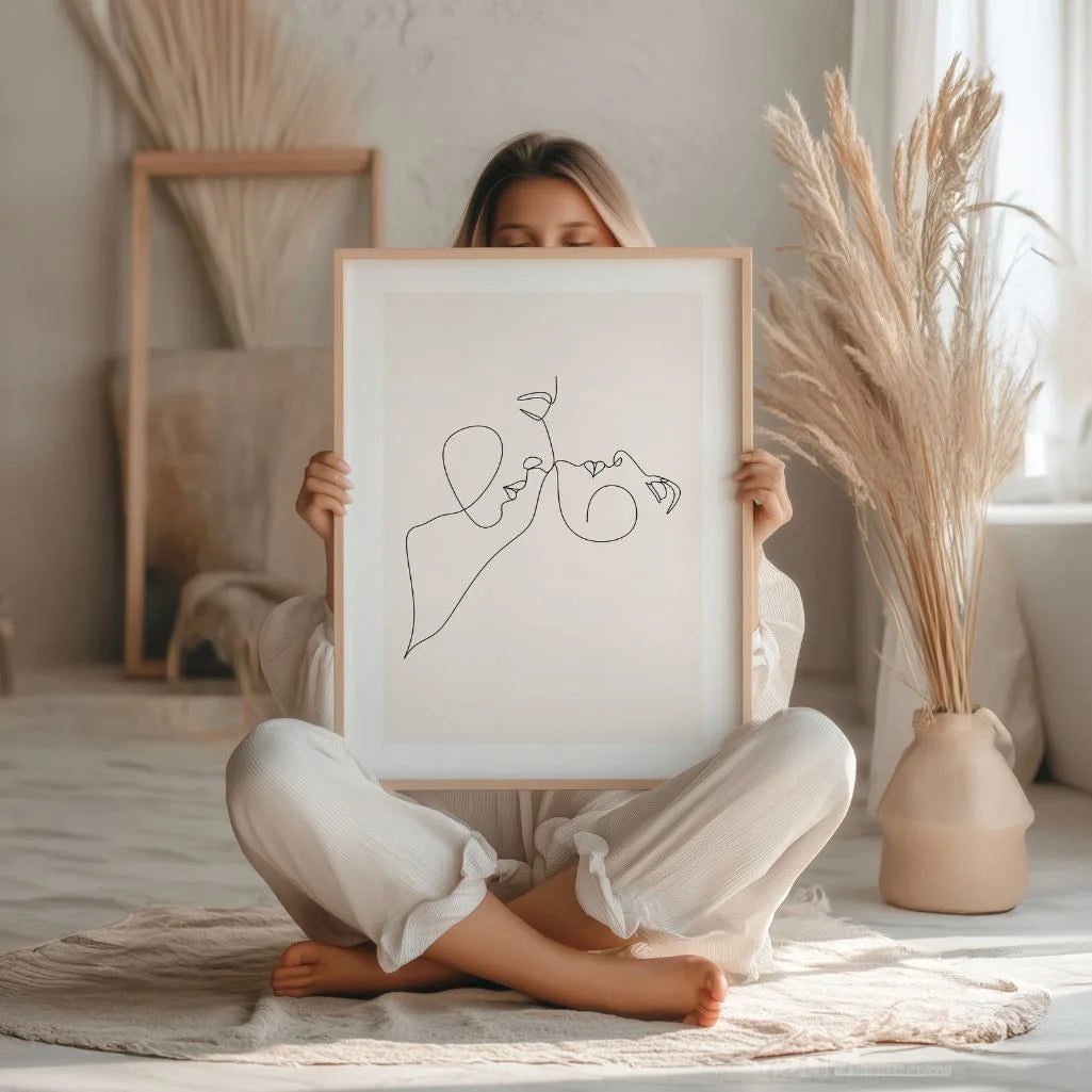 Póster – Rostros en beso