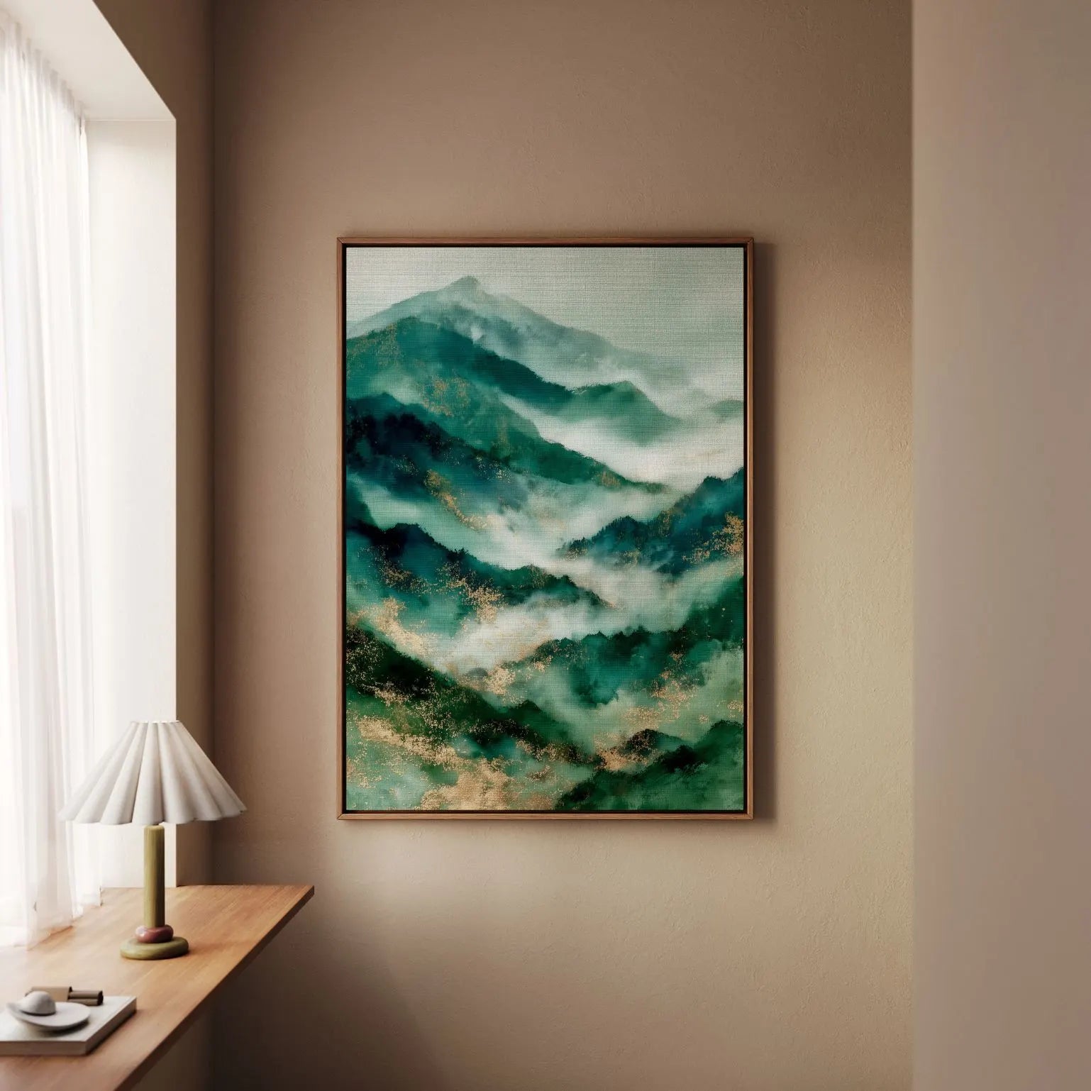 Lienzo enmarcado Horizonte brumoso