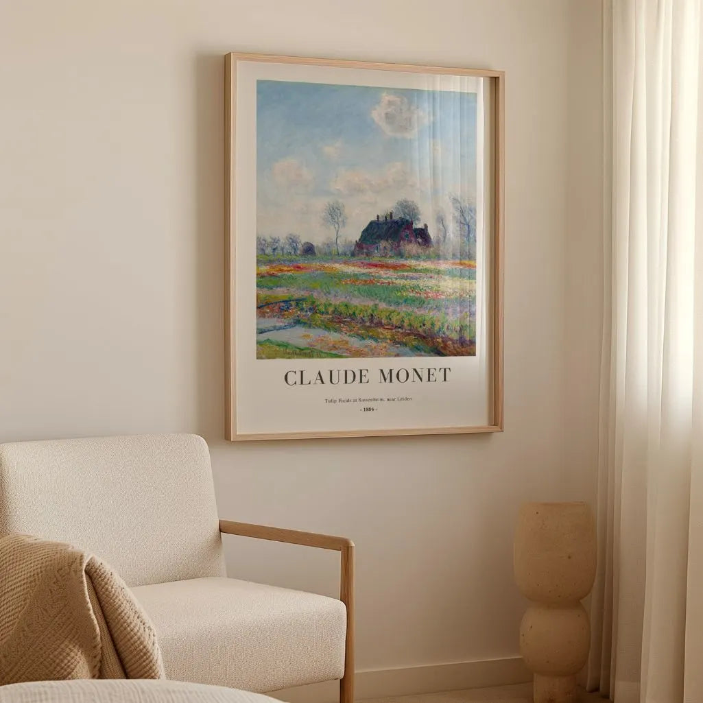 Claude Monet – Campos de tulipanes en Sassenheim (cerca de Leiden) Póster