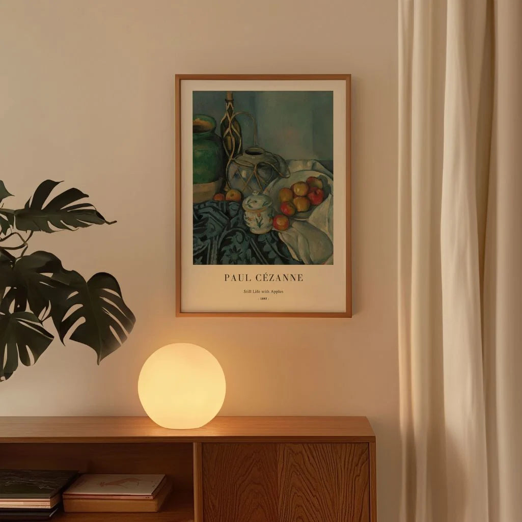 Paul Cézanne – Naturaleza muerta con manzanas Póster