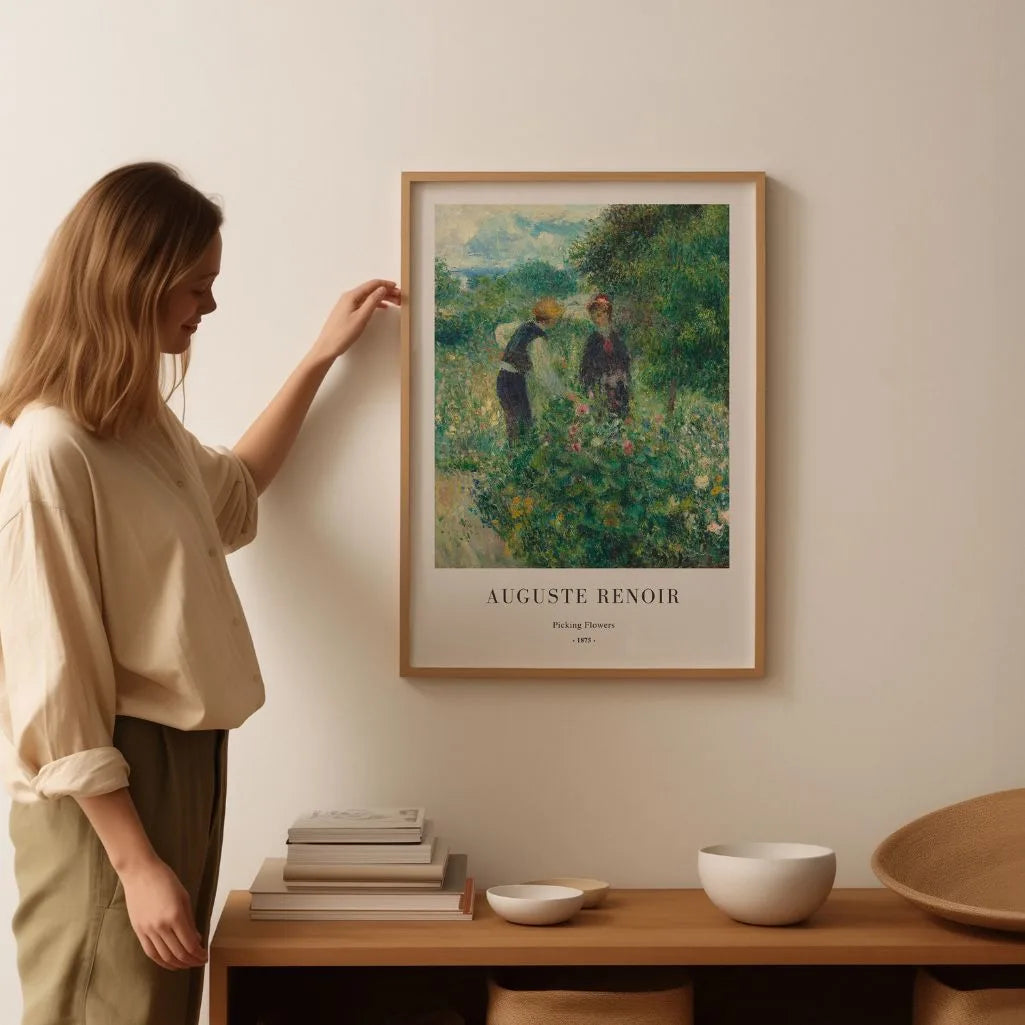 Auguste Renoir – Recogiendo flores Póster