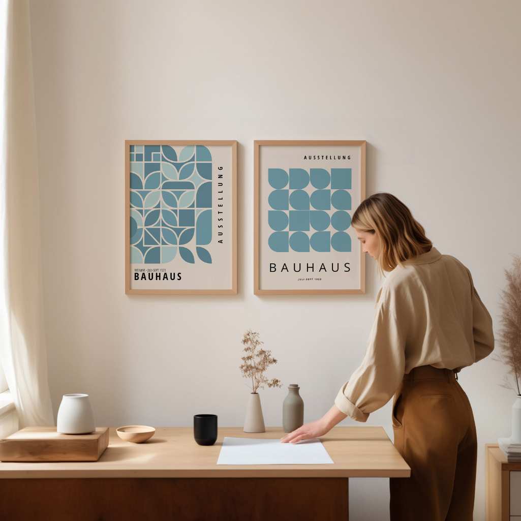 Bauhaus Azul – Set de 2 pósteres