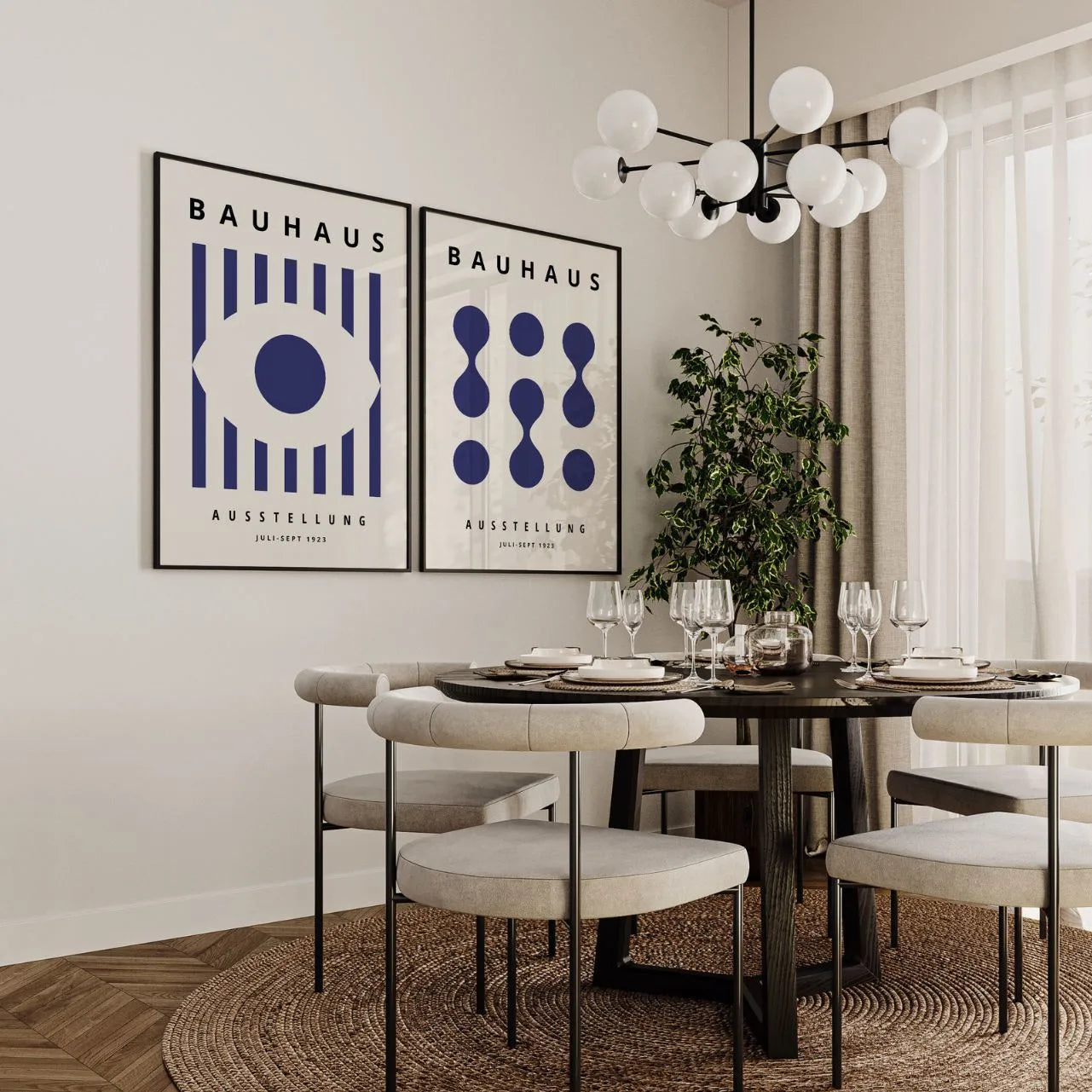 Bauhaus Azul profundo – Set de 2 pósteres