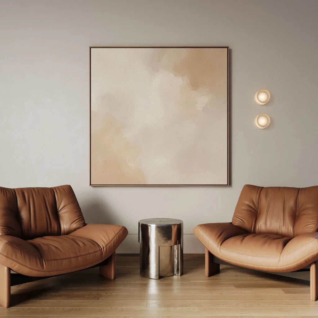 Lienzo enmarcado – Abstracto beige