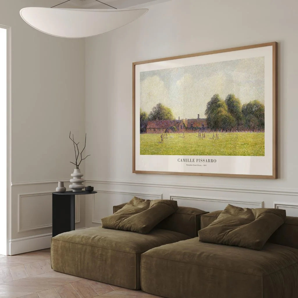 Camille Pissarro – Huerto de Hampton Court Póster
