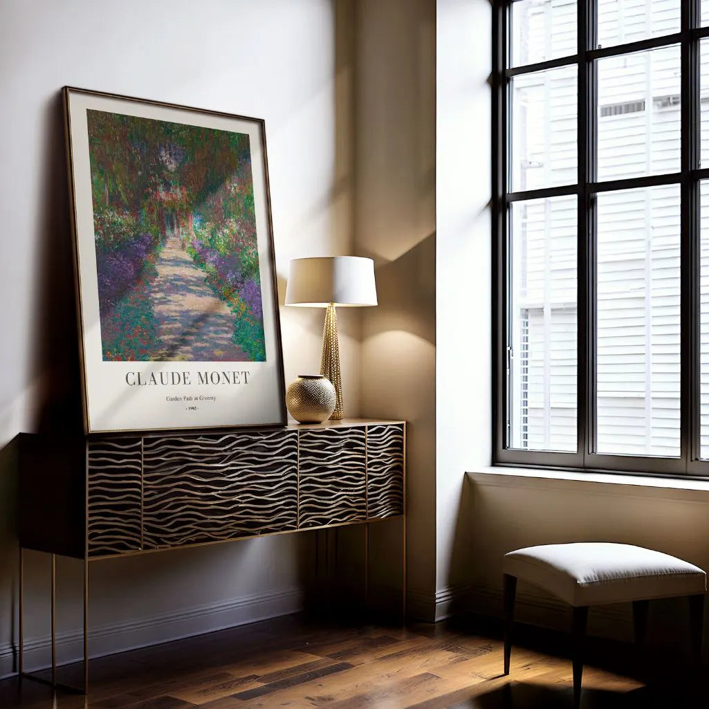 Póster Claude Monet – Sendero del jardín en Giverny