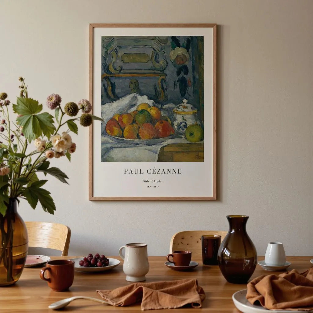 Paul Cézanne – Plato con manzanas Póster