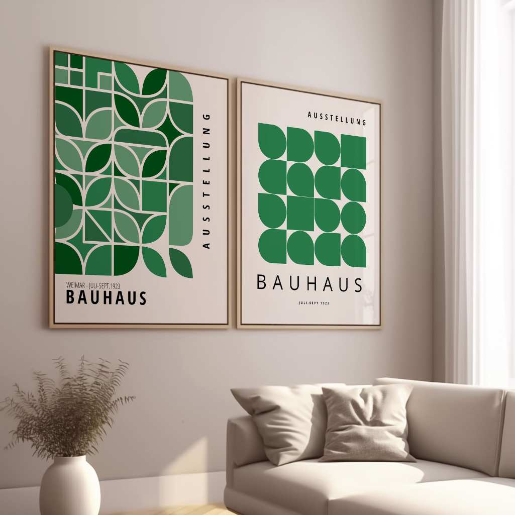 Bauhaus Verde – Set de 2 pósteres