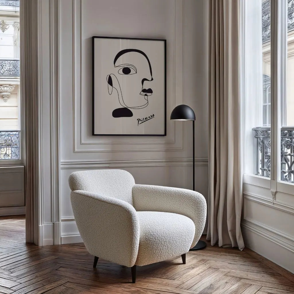 Póster inspirado en Pablo Picasso – Línea del pensamiento