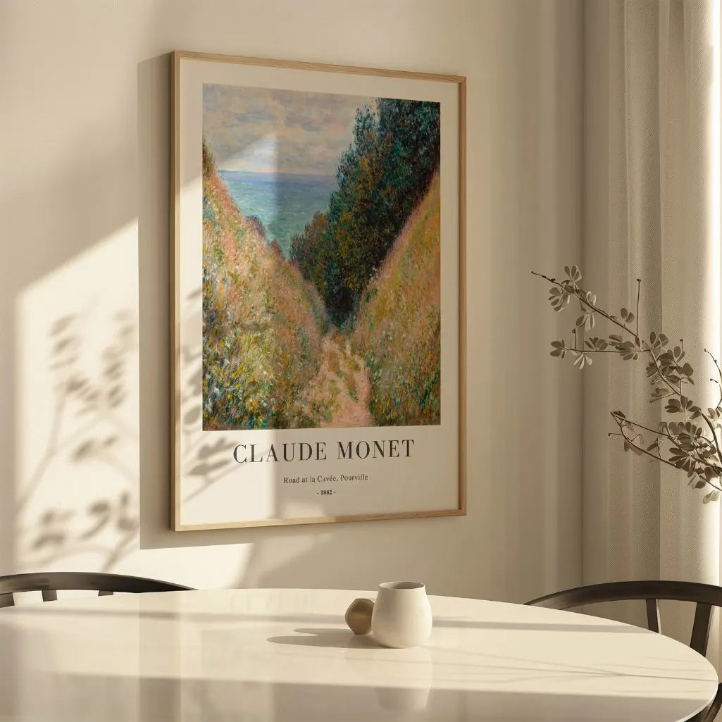 Claude Monet – El camino en La Cavée, Pourville Póster