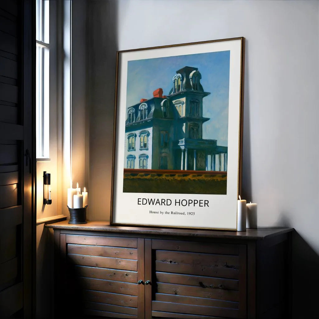 Póster Edward Hopper – Casa junto a la vía del tren