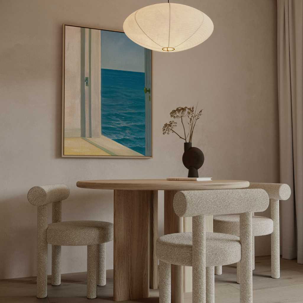 Lienzo enmarcado – Habitaciones frente al mar