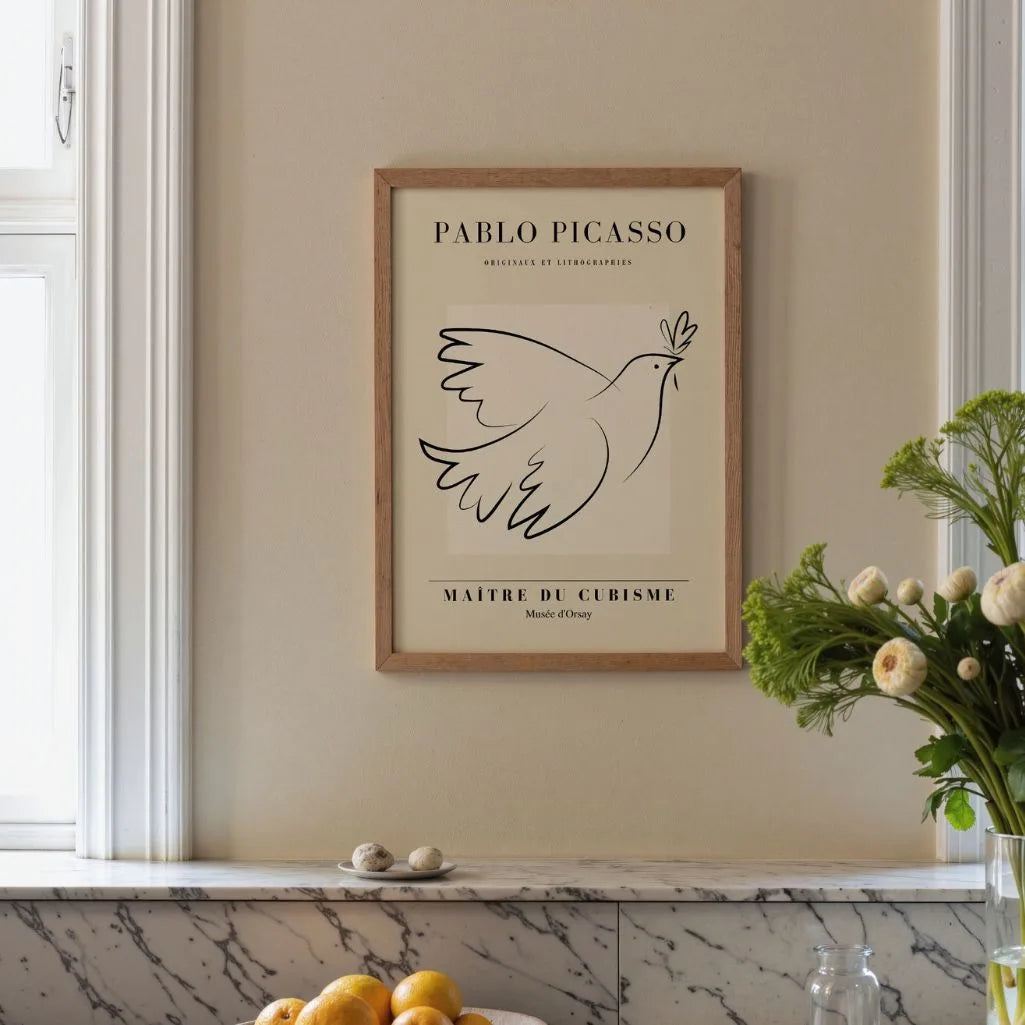 Póster inspirado en Pablo Picasso – Paloma de la paz
