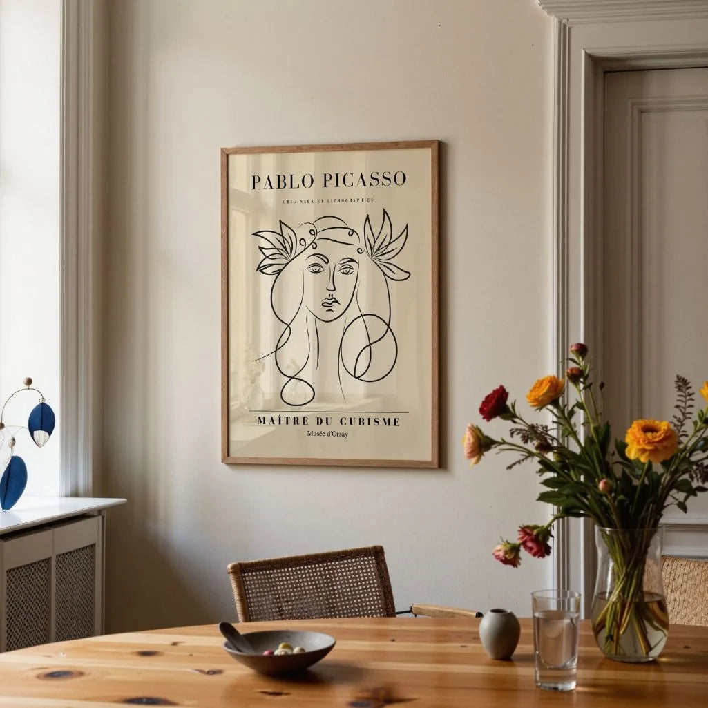 Póster inspirado en Pablo Picasso – Diosa lineal