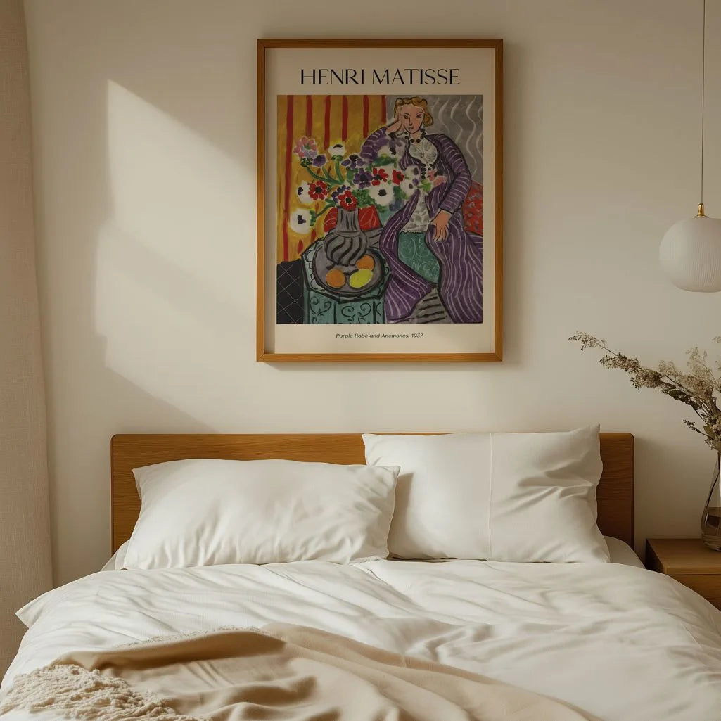 Henri Matisse Póster – Bata morada y anémonas